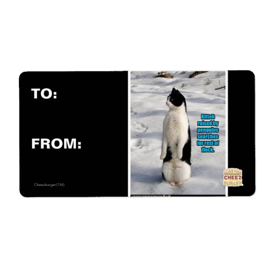 Étiquette Élevé par des pingouins (Devant)