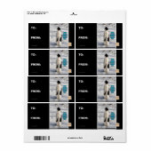 Étiquette Élevé par des pingouins (Feuille entière)