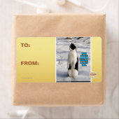 Étiquette Élevé par des pingouins (En situation)