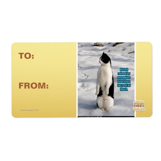 Étiquette Élevé par des pingouins (Devant)