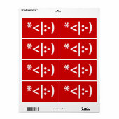 Étiquette Elfe de Noël Emoticon Xmas ASCII Texte Art (Feuille entière)