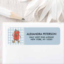 Elle est prête à éclater Retro Gingham Bleu Retour