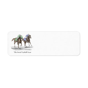 Étiquette Emballage de chevaux de pur sang