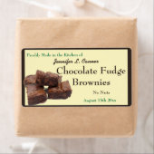 Étiquette Emballage de chocolat maison Brownies (En situation)