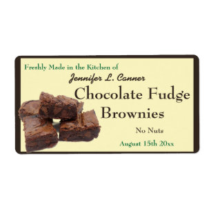Étiquette Emballage de chocolat maison Brownies
