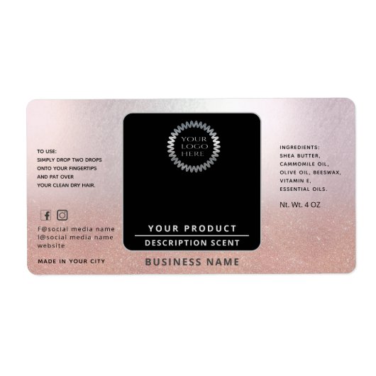 Étiquette Emballage de logo professionnel autour du produit  (Devant)