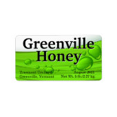 Étiquette Emballage de pot de miel liquide (Devant)