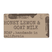 Étiquette Emballage de produits savonneux Police rustique mo (Devant)