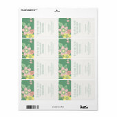 Étiquette Emballage floral Boho moderne (Feuille entière)