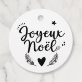 Etiquette emballage - Joyeux Noël - N&B Bedankjes Labels (Voorkant)