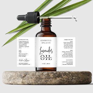 Étiquette Emballage minimaliste de bouteille cosmétique auto
