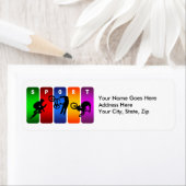 Étiquette Emblème BMX multicolore (En situation)