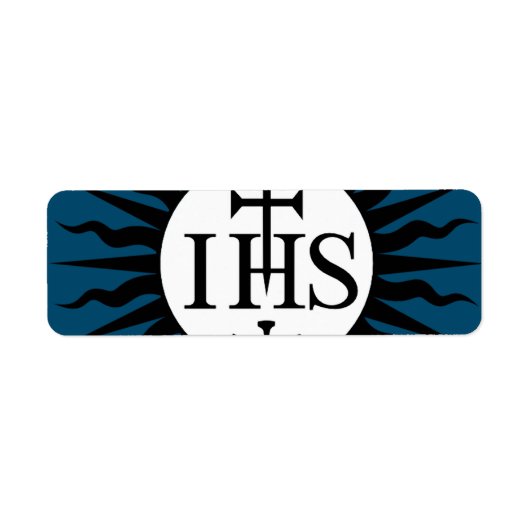 Étiquette Emblème de la Société de Jésus (Devant)