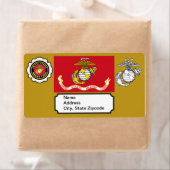 Étiquette Emblème, sceau et drapeau de l'USMC (En situation)