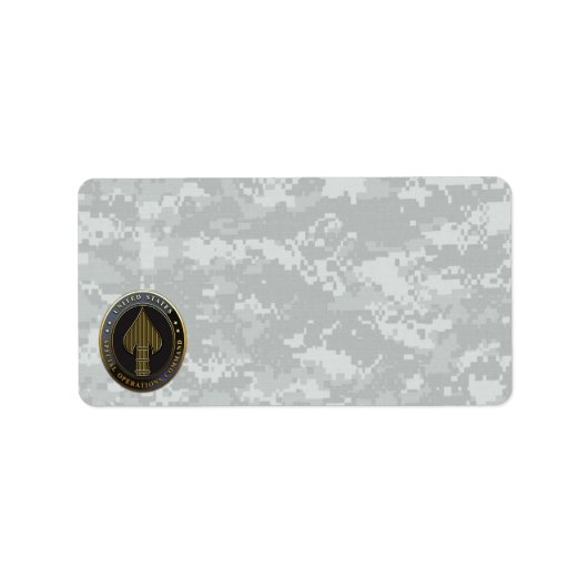 Étiquette Emblème USSOCOM (Devant)