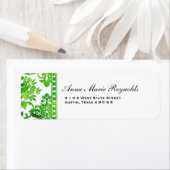 Étiquette Emerald Vintage Damask Lace Fancy (En situation)