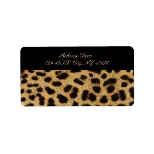 Étiquette empreinte de léopard animal fashionista (Devant)