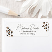 Étiquette Empreinte de léopard Anniversaire Adresse de retou (En situation)