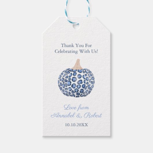 Étiquette Empreinte de léopard Citrouille Merci de (Devant)