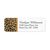 Étiquette Empreinte de léopard élégant (Devant)