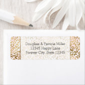 Étiquette Empreinte de léopard Gold Blush rose (En situation)