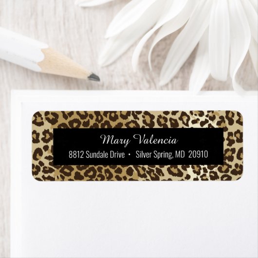 Étiquette Empreinte de léopard naturel (En situation)