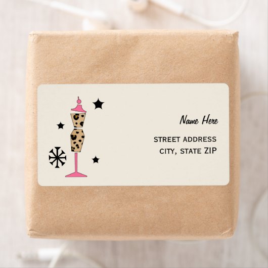 Étiquette Empreinte de léopard Robe Formulaire d'expédition  (En situation)