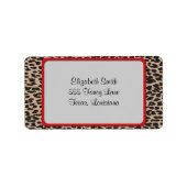 Étiquette Empreinte de léopard, Spots de léopard, Leopard Br (Devant)