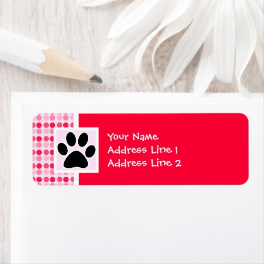 Étiquette Empreinte de patte (En situation)