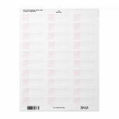Étiquette Empreinte de patte animal. Motif rose clair et bla (Feuille entière)