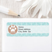 Étiquette Empreinte de patte ; Cercles Bleus Bébé (En situation)