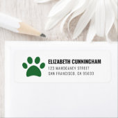 Étiquette Empreinte de patte de chien animal de compagnie mo (En situation)