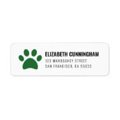 Étiquette Empreinte de patte de chien animal de compagnie mo (Devant)