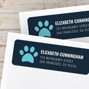 Étiquette Empreinte de patte de chien animal de compagnie mo
