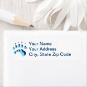 Étiquette Empreinte de patte d'ours polaire (En situation)