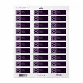 Étiquette Empreinte de patte pourpre (Feuille entière)