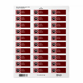 Étiquette Empreinte de patte rouge (Feuille entière)