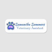 Étiquette Empreinte de patte vétérinaire Entrepris (Devant)