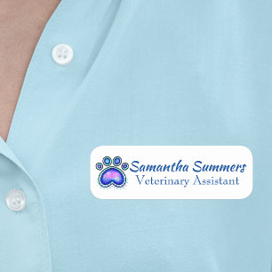 Étiquette Empreinte de patte vétérinaire Entrepris