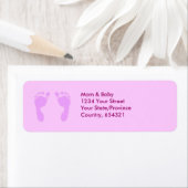 Étiquette Empreintes bébé (Fille) (En situation)