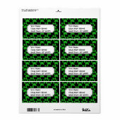 Étiquette Empreintes de pattes de Chien Chien Chien Mignonne (Feuille entière)