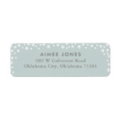 Étiquette Empreintes de pattes gris et flocons de neige Adre (Devant)