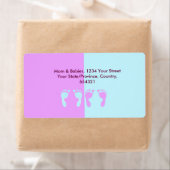 Étiquette Empreintes pour bébés (Jumeaux filles/garçons) (En situation)