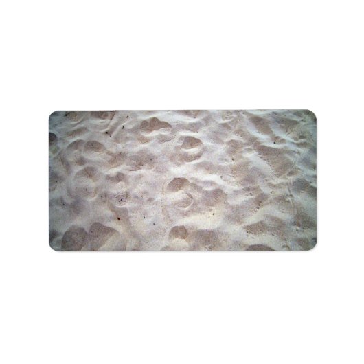 Étiquette Empreintes sur la texture du sable (Devant)