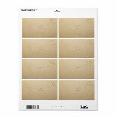 Étiquette Empreintes Sur L'Arrière - plan De Sandy Beach (Feuille entière)