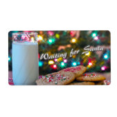 Étiquette En attente de Père Noël (Devant)