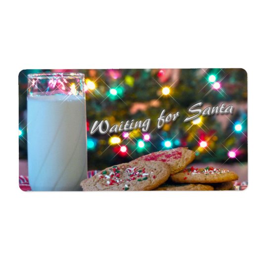 Étiquette En attente de Père Noël (Devant)