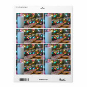 Étiquette En attente de Père Noël (Feuille entière)