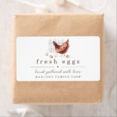 Étiquette en carton de la ferme de poulet peint à  (En situation)