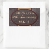 Étiquette en cuir et plaque Anniversaire (Sac)